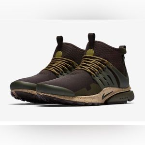 Nike Air Presto Mid Utility Cargo Khaki Olive Green Brown 859524-200 sz 10